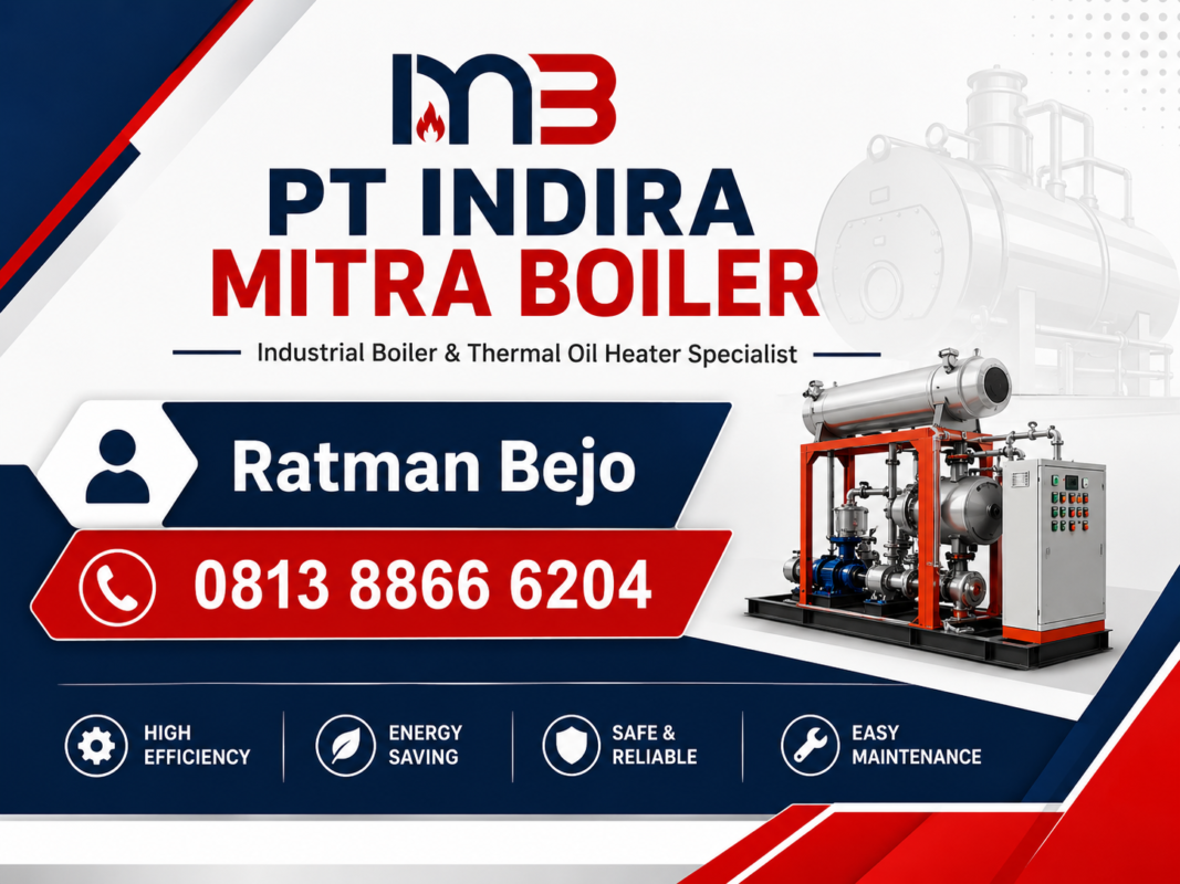 Electric Thermal Oil Heater Package System PT Indira Mitra Boiler kapasitas 100.000 hingga 2.000.000 Kcal/jam untuk pemanasan CPO, minyak industri, dan proses heating system